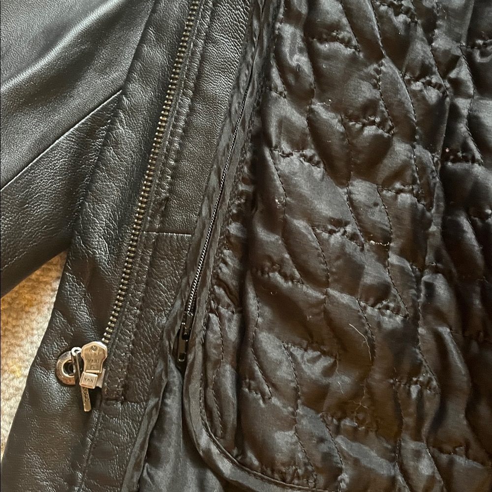 Siena Studio Black Leather Jacket, fits medium, tag says large - Picture 7 of 16